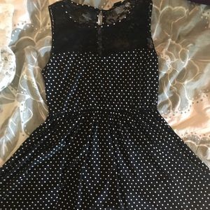 Black and white skater dress